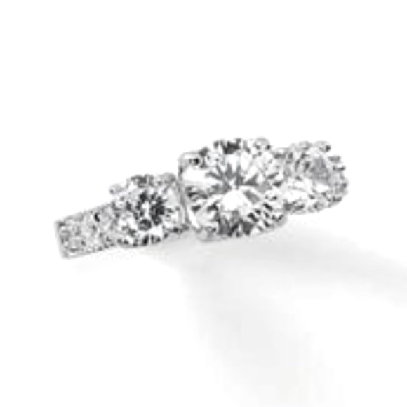 💍✨ Retired LIA SOPHIA BLANCA CZ Cubic Zirconia Sparkly Silver Tone Ring Size 8 - Picture 2 of 14